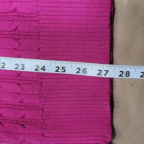 St. John's Bay Size 2X Magenta Long Sleeve Cable Knit Sweater, Gently Used Cond. - Picture 10 of 11